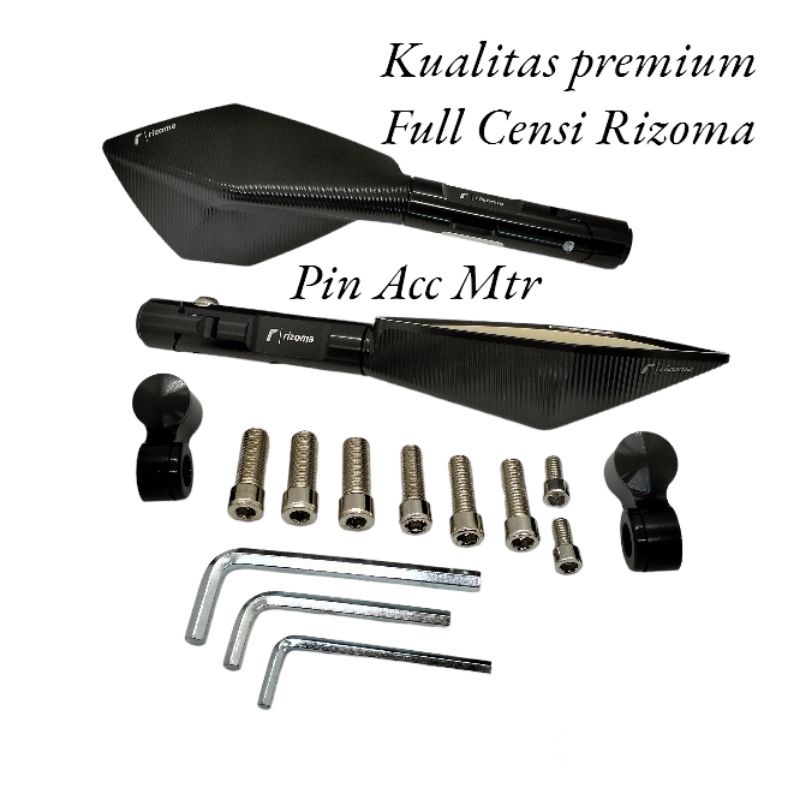 spion tomok v2 Original rizoma kaca Biru kualitas premium full censi universal motor Ninja R RR R15 V2 V3 V4 GSX R25 CB CBR Vario 125 150 160 Nmax New Pcx New Dill