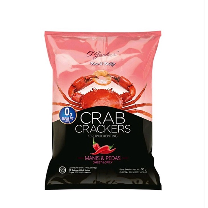 

O GARLOS CRAB CRACKERS SWEET & 30GR