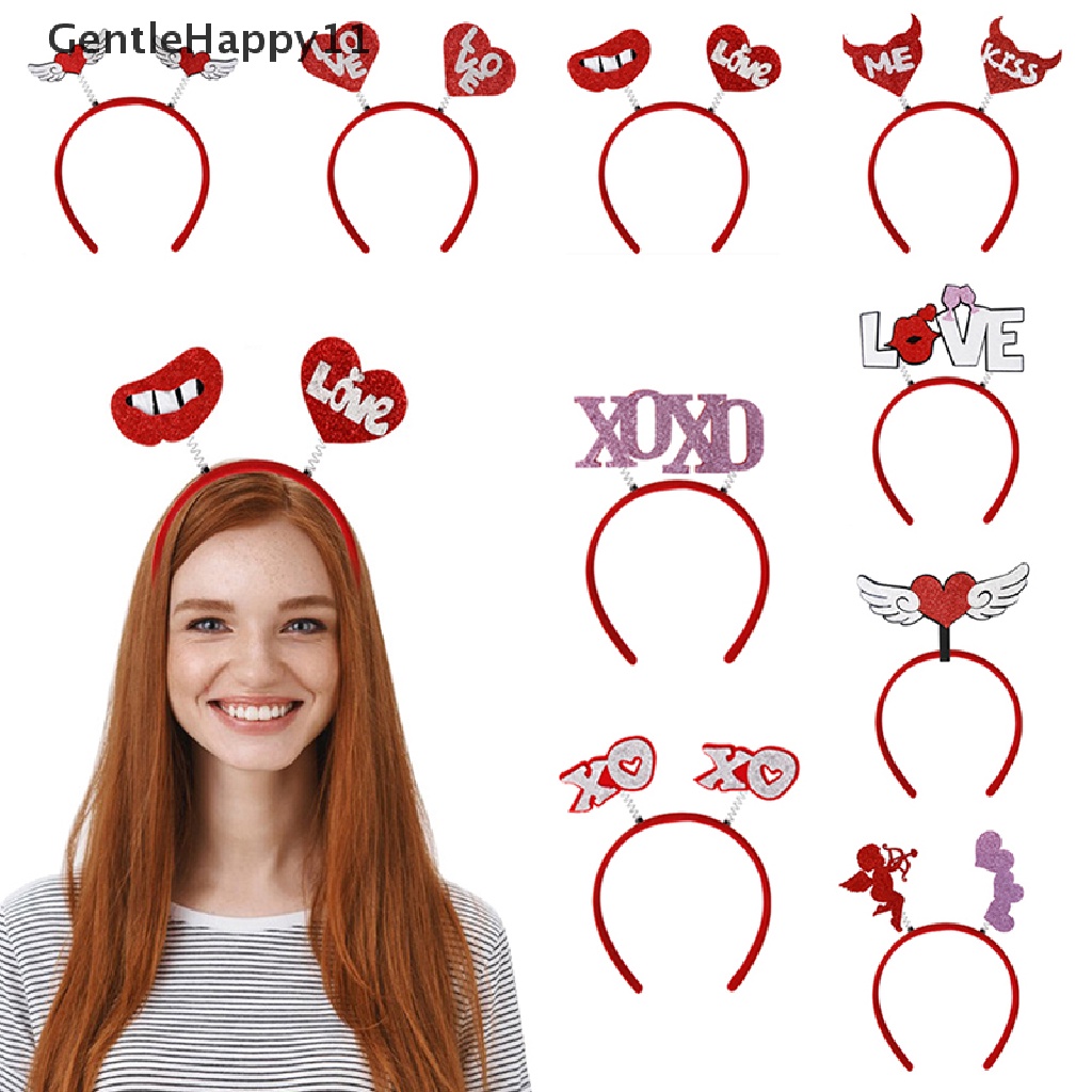 Gentlehappy 2023 Valenes Day Headband Party Decor Cinta Lucu Hairband Photo Booth Prop Aksesoris Rambut Dress Aksesoris id