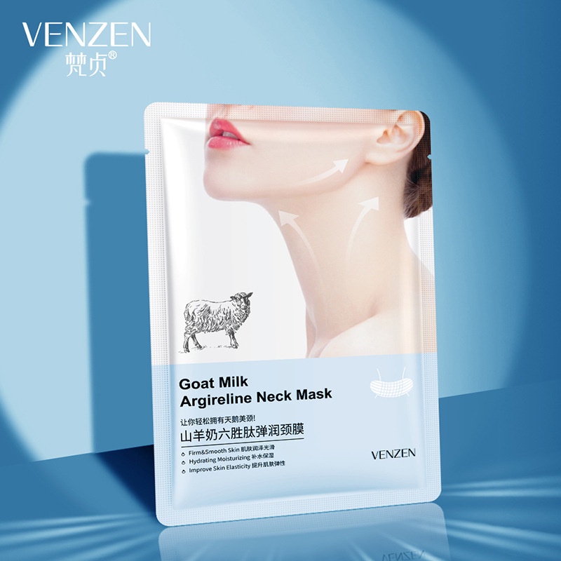 Veze Masker Leher Goat Milk Hydrating Whitening Collagen Patch Antikerut Anti Aging