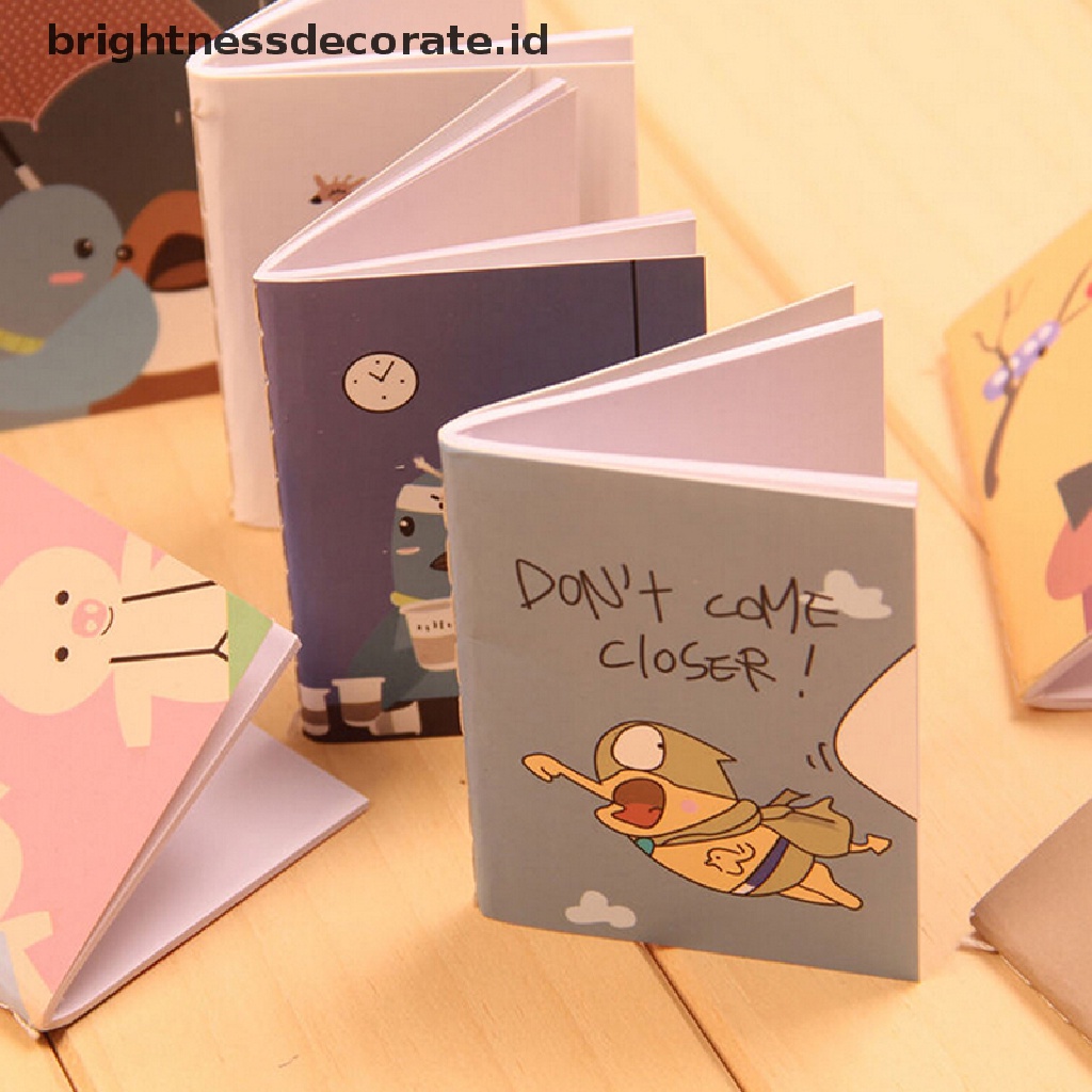 [Birth] 1pc Mini Lucu Kartun Notebook Handy Pocket Notepad Kertas Jurnal Diary Portable [ID]