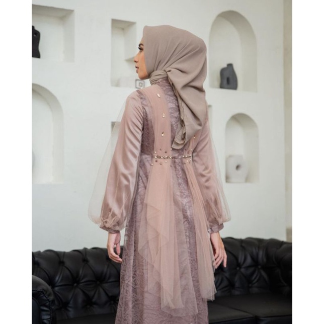 READY JUMBO DAN ALLSIZE | BISA COD || NADINE MAXI || DRESS GAMIS BROKAT LUNA DRESS BRUKAT TULLE KEKINIAN OUTFIT PESTA SERAGAM BRIDESMAID GAMIS BROKAT TILLE DRESS KONDANGAN GAMIS LEBARAN