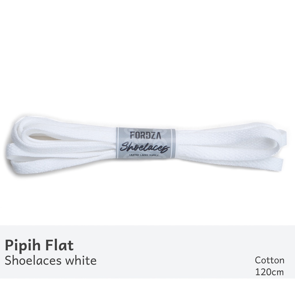 Tali sepatu Pipih 120cm Shoelace flat aglet Mika Plastik