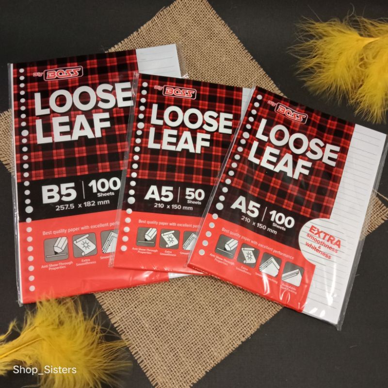 

BIG BOSS Loose Leaf A5 & B5 Garis Putih