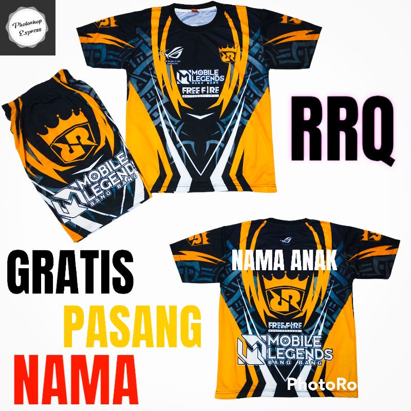 SETELAN BAJU GAMING FF ANAK ANAK, SETELAN BAJU GAMING ML ANAK ANAK