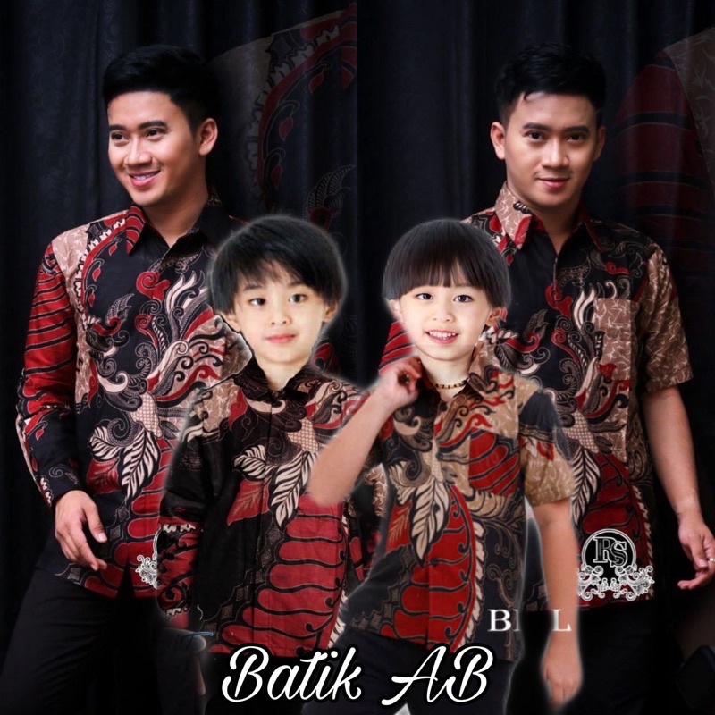 BATIK COUPLE AYAH ANAK BATIK LENGAN PANJANG BATIK MODERN TERBARU