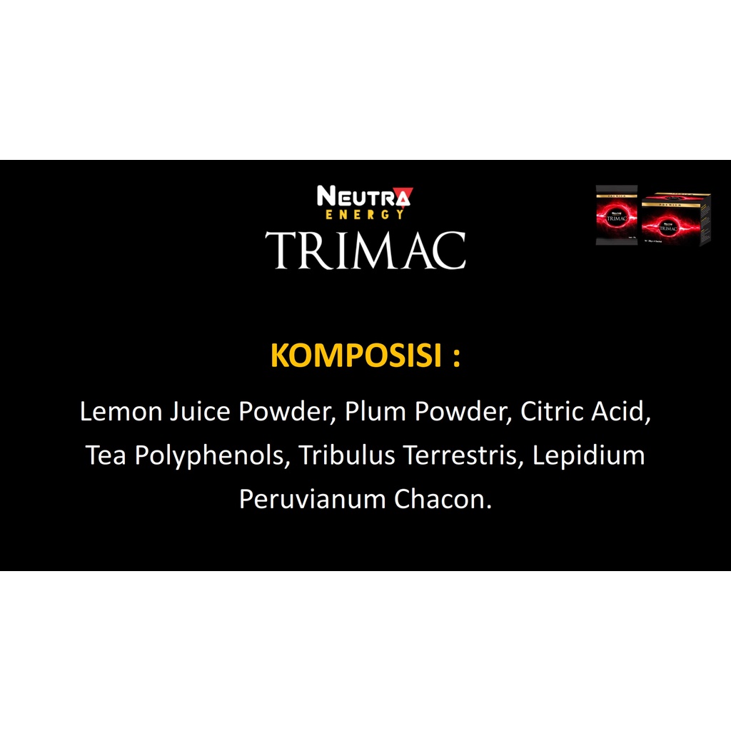 Neutra Trimac Suplemen Herbal Kejantanan Lelaki Andropause Tokcer Obat Vitalitas Pria Alami Peningkat Gairah