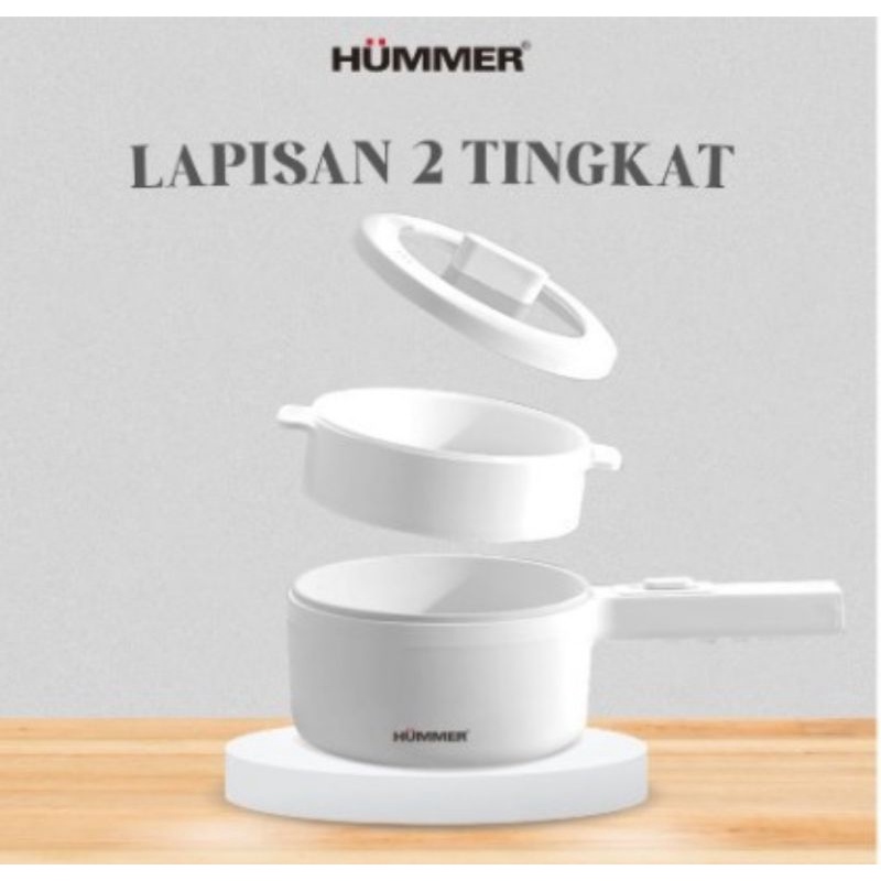 Panci listrik Kukusan Serbaguna 600 Watt Low Watt 1.5L Kompor Listrik Lapisan
