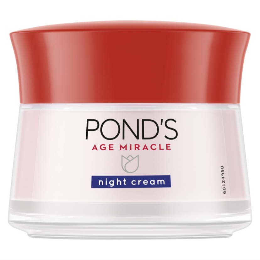 Ponds Age Miracle Night Cream Moisturizer Anti Aging+Glowing With Retinol &amp; Spf18 10G