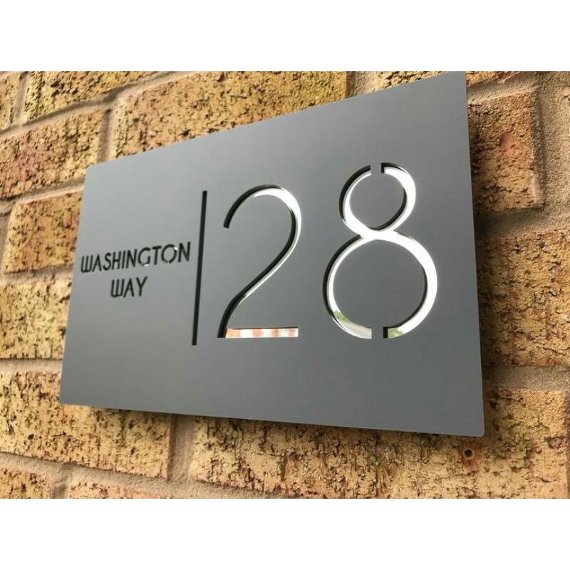 Nomor Rumah akrilik nomor rumah Minimalis Modern Doff Elegan 
