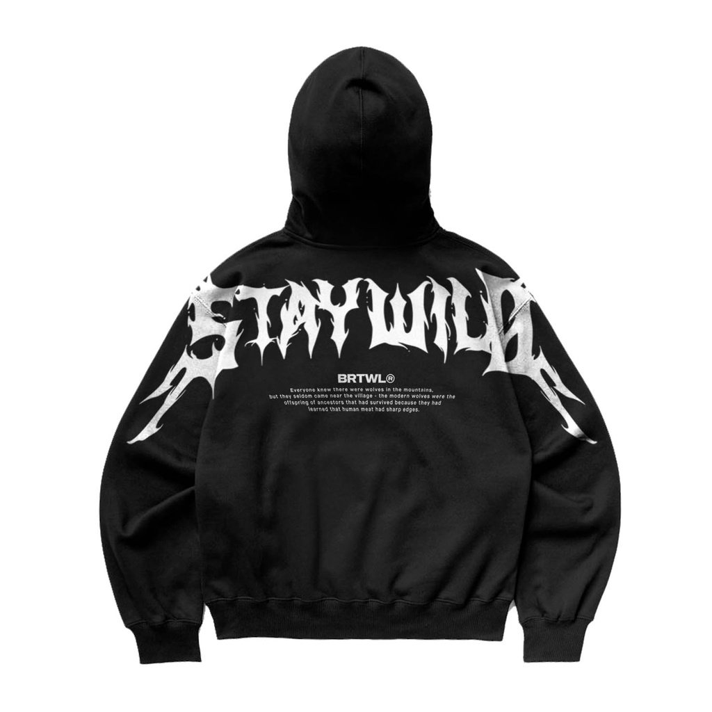 Jual Brtwl Hoodie Boxy Oversize Stay Wild Shopee Indonesia