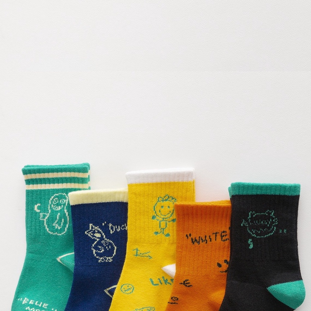 MurmerOfficial  Kaos Kaki Anak Motif Graffiti Kaus Kaki Bayi Lucu KK064