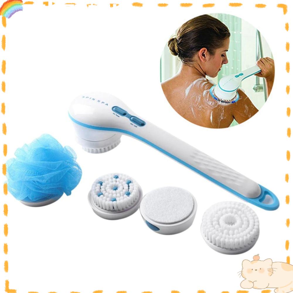 Solighter Spinning Spa Brush Elektrik Anti Air Pembersih Mandi Bath Shower Brush