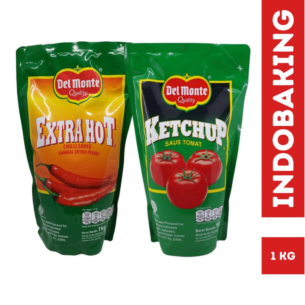 

Delmonte Saus Sambal Extra Hot Chili Sauce / Saos Tomat Tomato Ketchup Pouch 1kg