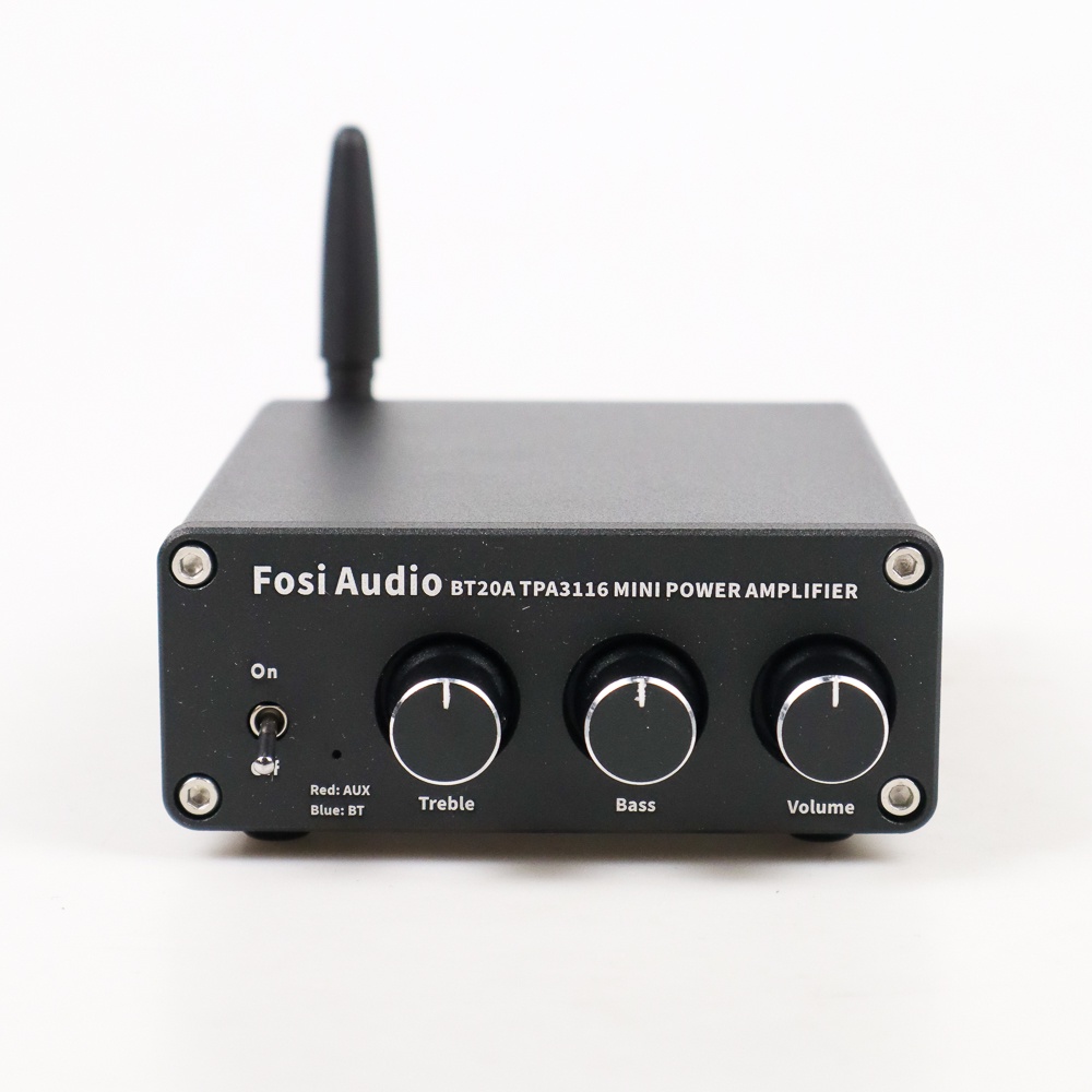 Fosi Audio Mini Power Amplifier Bluetooth 5.0 2 Channel TPA3116 - BT20A - Black