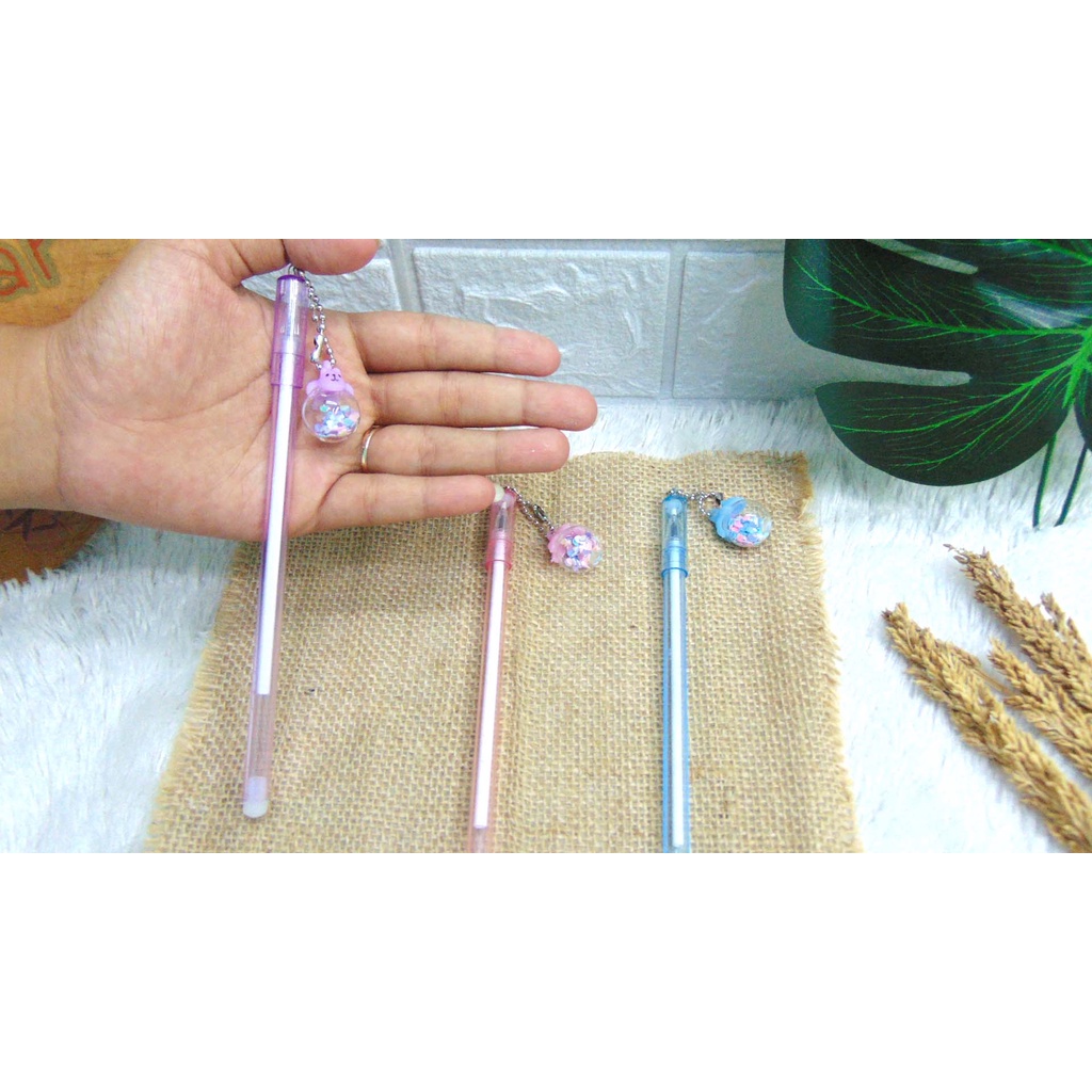 

BLP-FANCY Ecer 1pcs Gel Pen Bolpen Bolpoint Pulpen Line Star Bak Bubble Warna Random