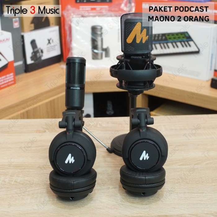 Paket Maono E2 Paket Podcast 2 orang With PM500 with headphone