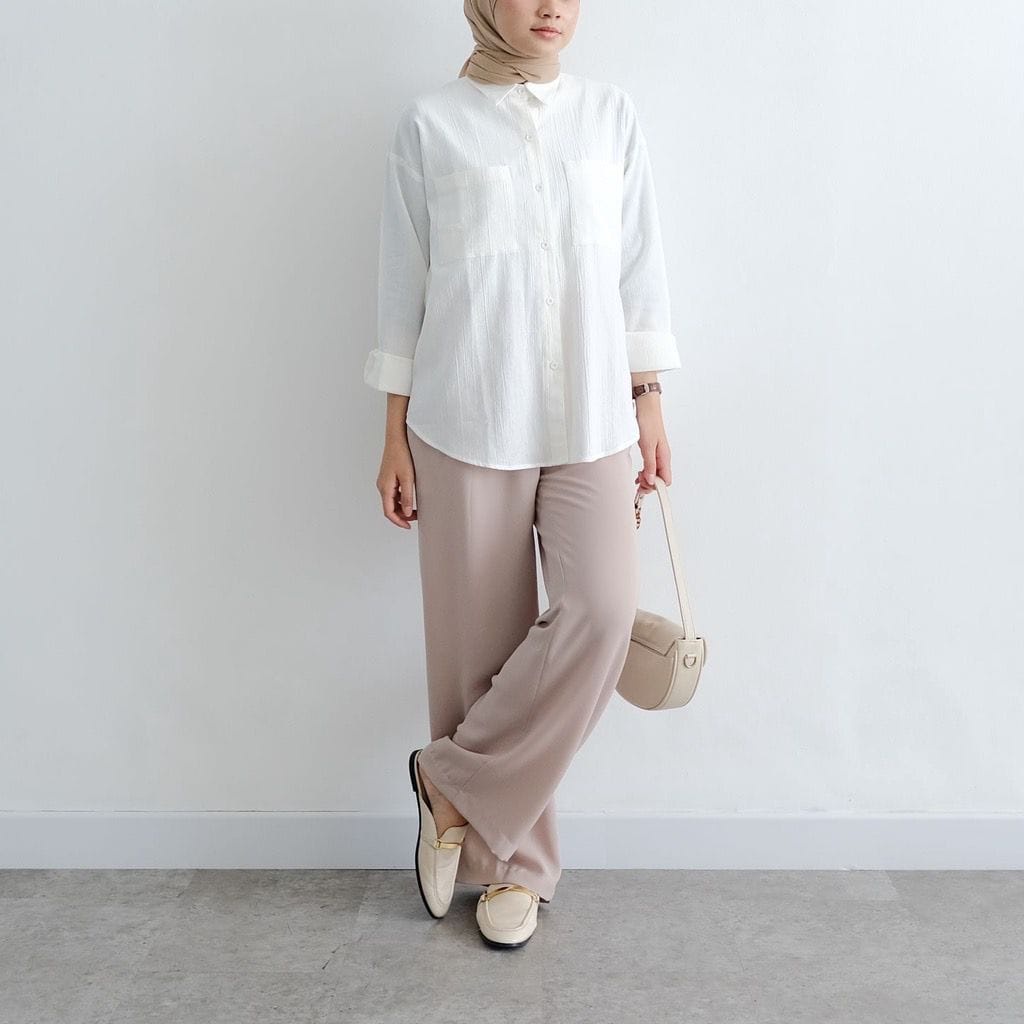 BEFAST - ZEC OOTD KEMEJA WANITA VELI / Millie Shirt CRINCLE / Fashion Kekinian Remaja ABG / OOTD Style Wanita Hijab Trendy /  Kemeja Polos Formal / Pakaian Casual Wanita / Outfit Daily Wanita Kerja / Hem Lengan Panjang Terlaris