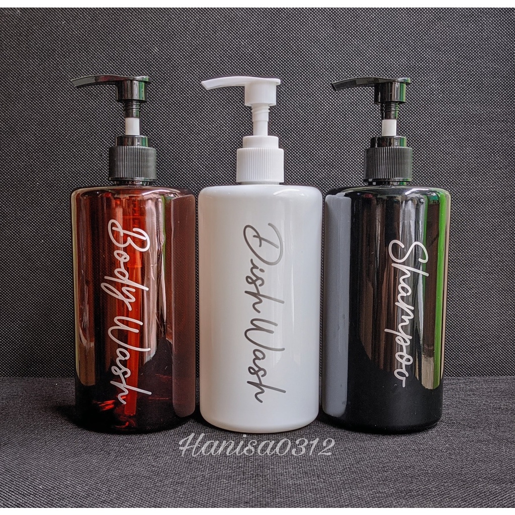 Botol Pump 500ml / Botol Refill Aesthetic Sabun Shampoo - Melbourne Edition Pump 500 ml