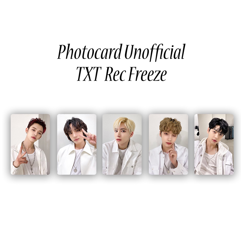 

photocard tomorrow x together freeze recording / pc txt unofficial / hueningkai soobin yeonjun taehyun beomgyu
