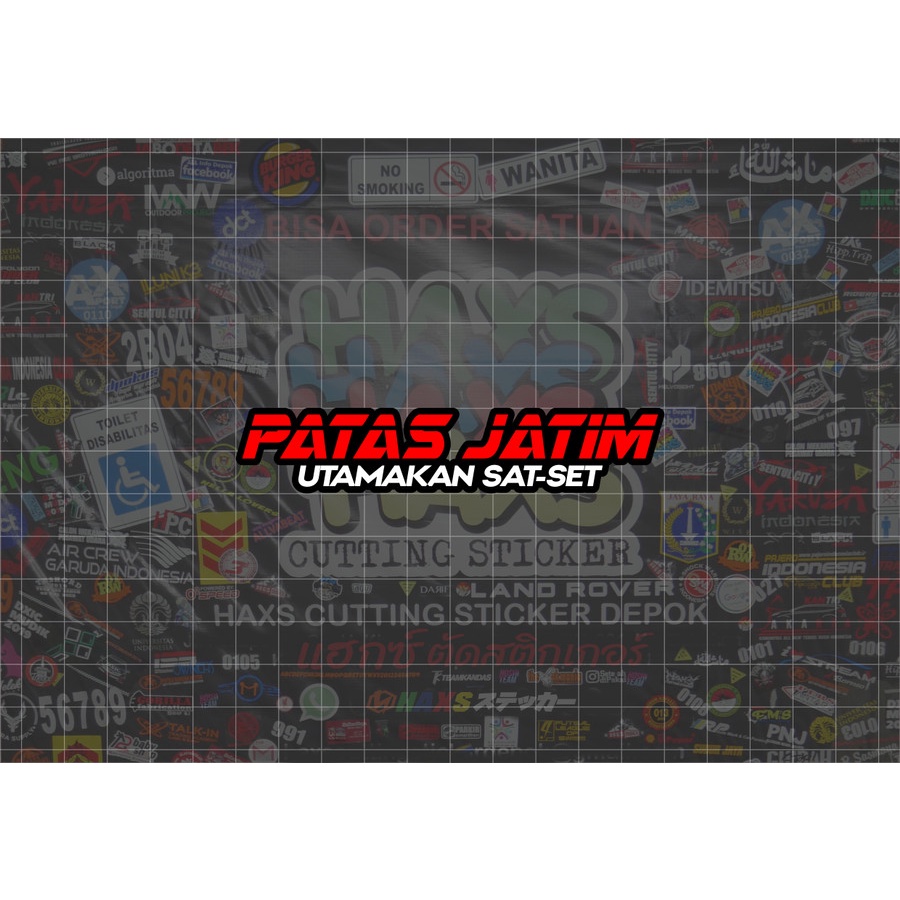 Cutting Sticker Patas Jatim Ukuran 10 Cm Motor Mobil