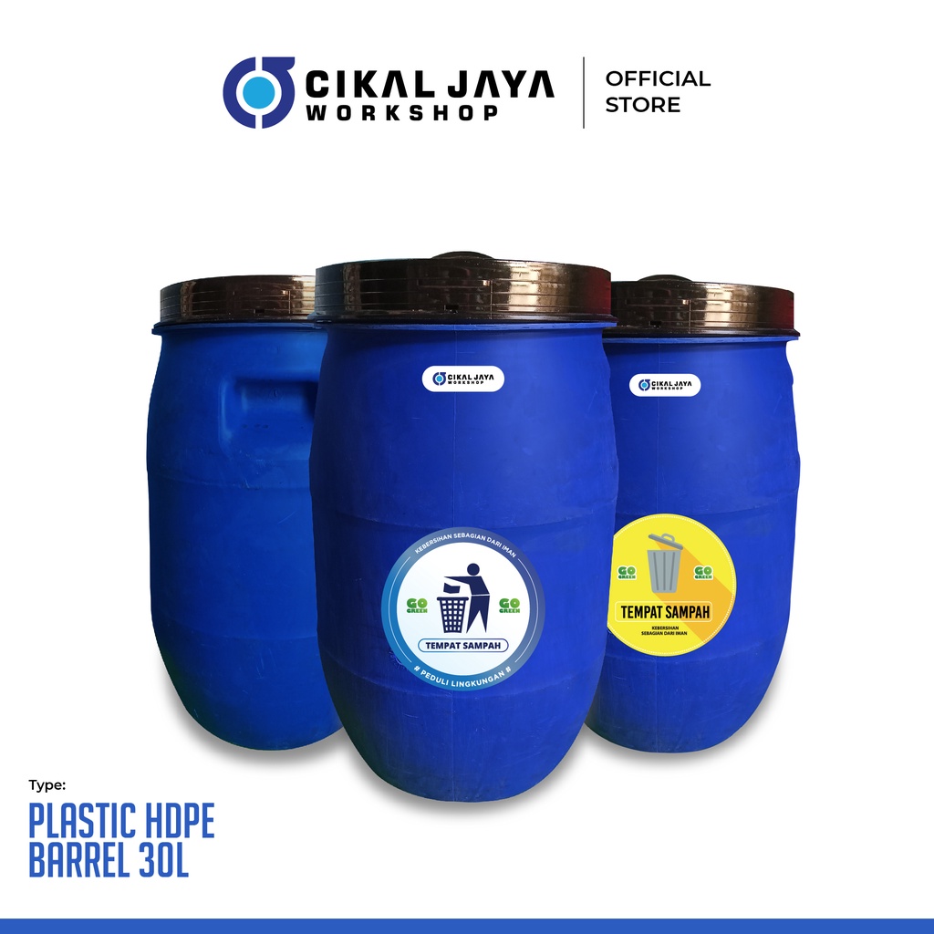 Tempat Sampah / Plastik HDPE Barrel / Tong Sampah / Plastik HDPE Barrel 30 L