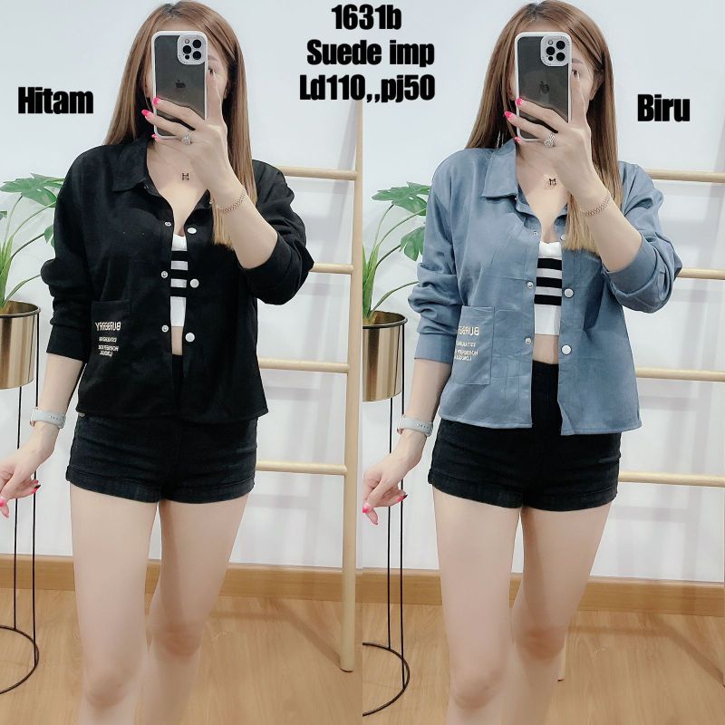 [REALPIC] [BSIC] JAKET SUEDE WANITA IMPORT TANGAN PANJANG
