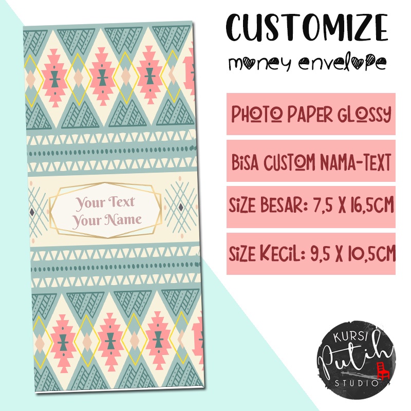 

custom money envelope / amplop uang / wedding / lebaran / angpao motif boho