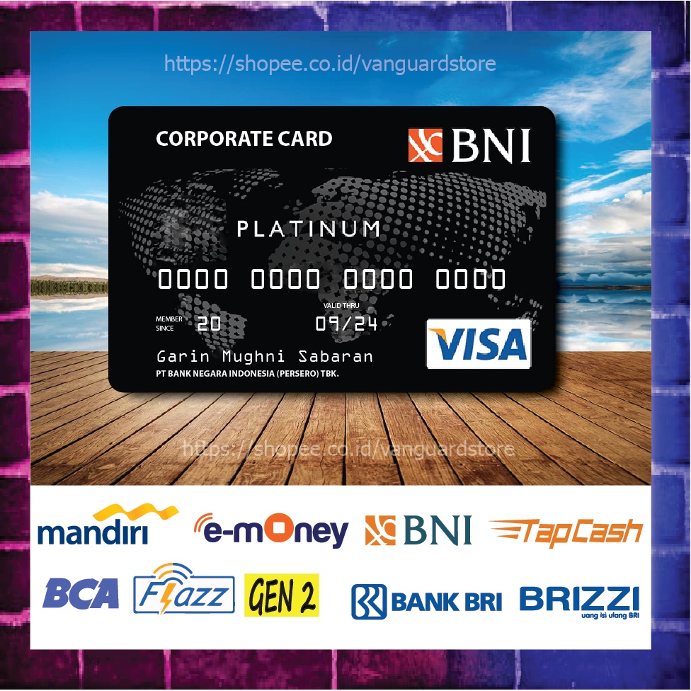 KARTU E MONEY E TOLL KARTU BNI VISA PLATINUM 3 DEBIT CREDIT EMONEY MANDIRI FLAZZ BCA BNI TAPCASH BRIZZI BRI - 1 SISI