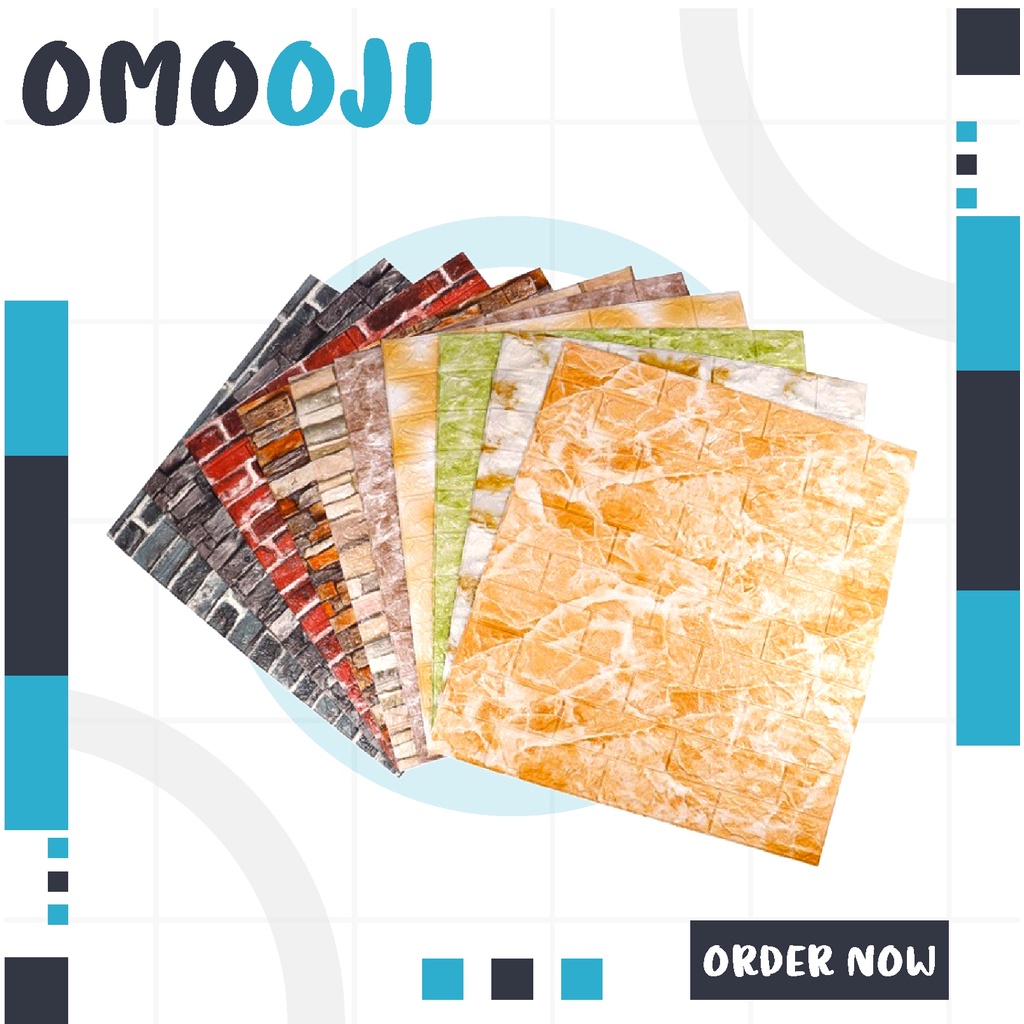 Omooji -  Wallpaper Dinding Foam 3D Kecil Motif BATA Gradient / walpaper dinding Foam HIGH QUALITY R884