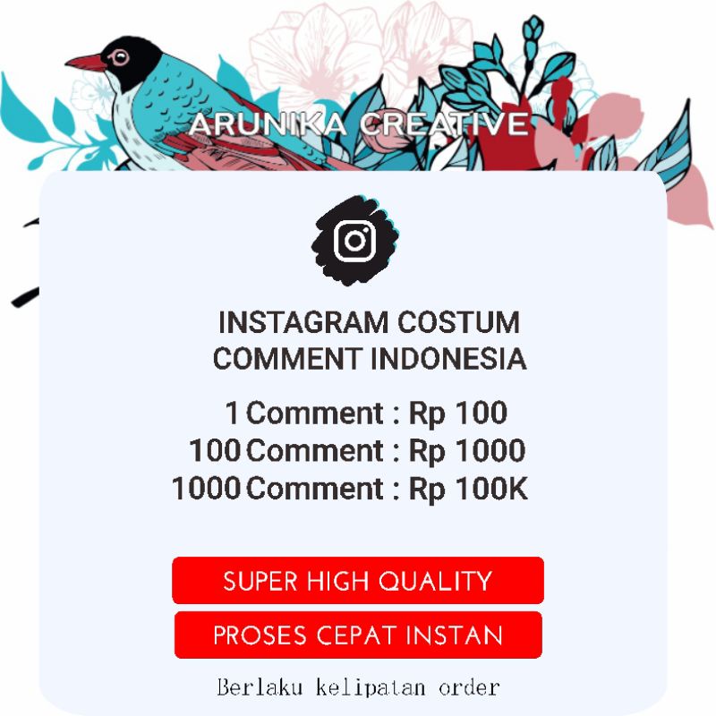TERMURAH IG KOMENTAR INDONESIA