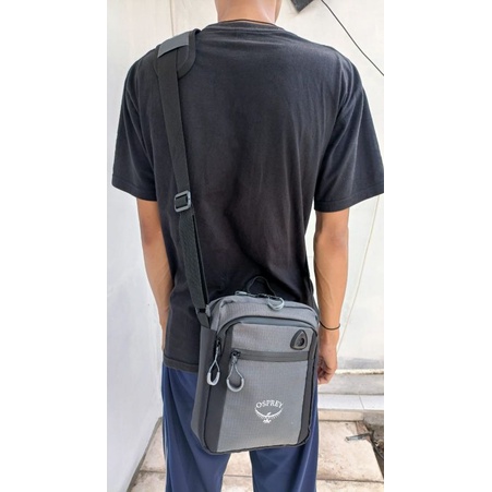 Tas Selempang Pria Extra Compartment size 10&quot; dan 12 &quot; Tas Slingbag Bahan Kanvas Anti air