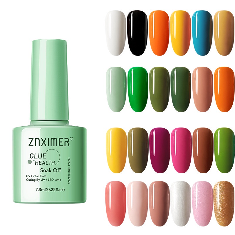 ZNXIMER Kutek Kuku Glue Health Soak Off Gel Halal UV Color Coat 7.3ml XNZIMER Cat Eyes Eye Nail Polish Cat Ximer Art Manicure Pedicure Healthy Mata Kucing Health PART 2