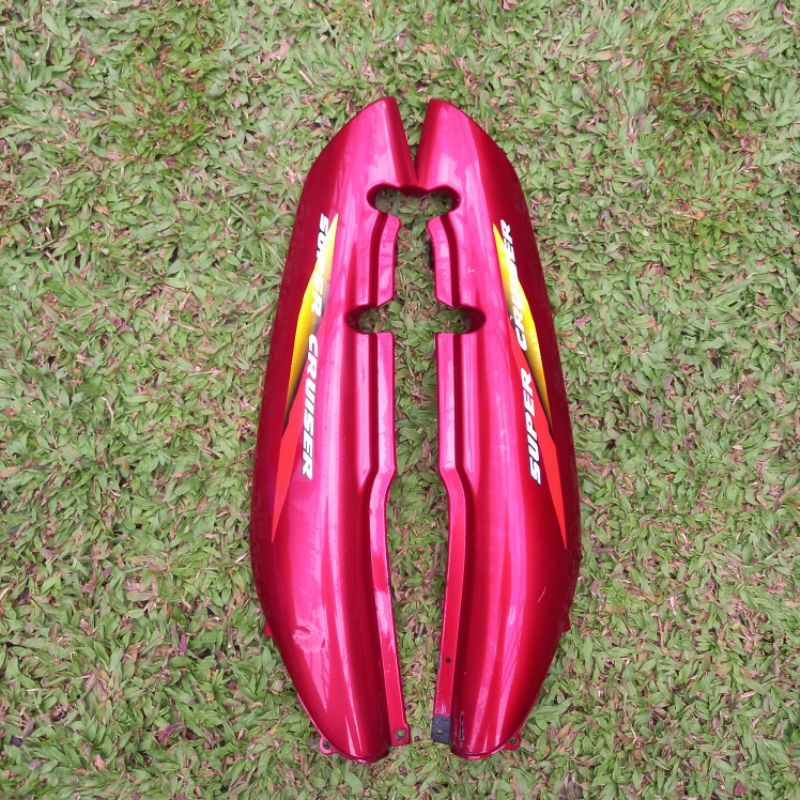 cover body belakang set kanan kiri motor honda tiger  lawas tilas warna merah original copotan motor