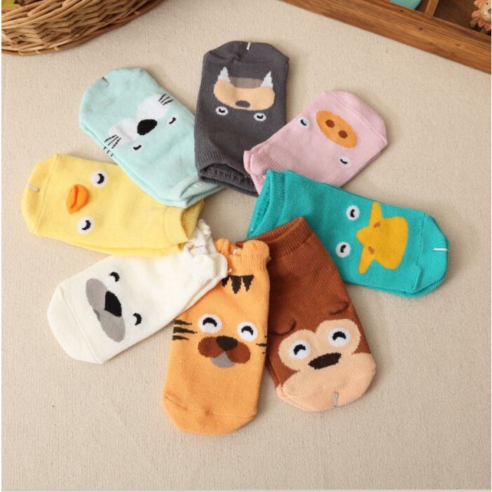 Kaos Kaki Bayi Pendek Karakter Kaos Kaki Anak Perempuan Laki Laki Motif Hewan 3D Lucu Baby Socks Kids Cute Unik Anti Slip