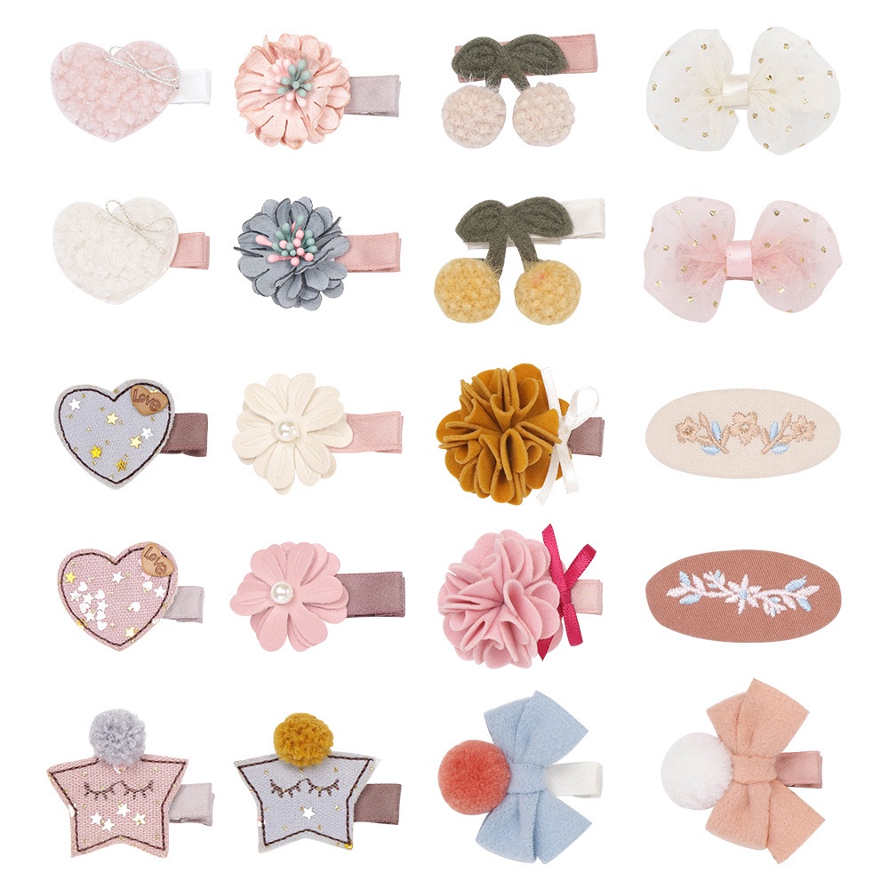 KOREAN STYLES CUTE FLOWER STAR LOVE RIBBON HAIRPIN JEPIT RAMBUT ANAK BAYI JAPANESE BUNGA PITA SIMPUL BOW KNOT SOFT PASTEL COLOR GIRL PEARL AKSESORIS PEREMPUAN CEWEK KAIN LACE RENDA KOREA