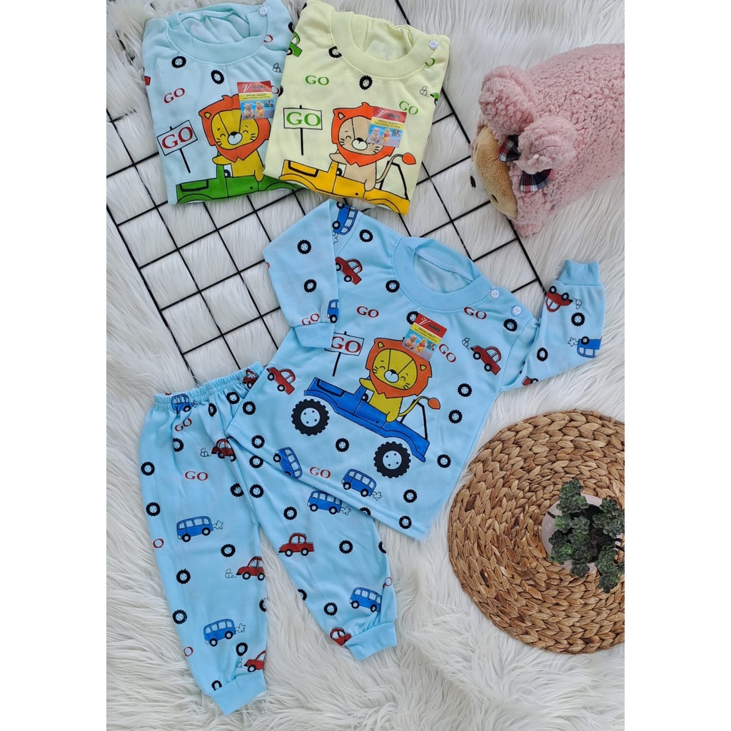 BAJU BAYI singa mobil Setelan  3-18 Bulan (RG132)