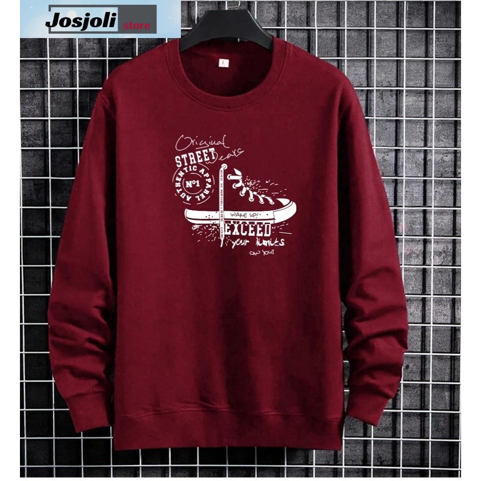 JOSJOLI_STORE/Sweater Snekers/Atasan Pria Dewasa Lengan Panjang/Fit to L
