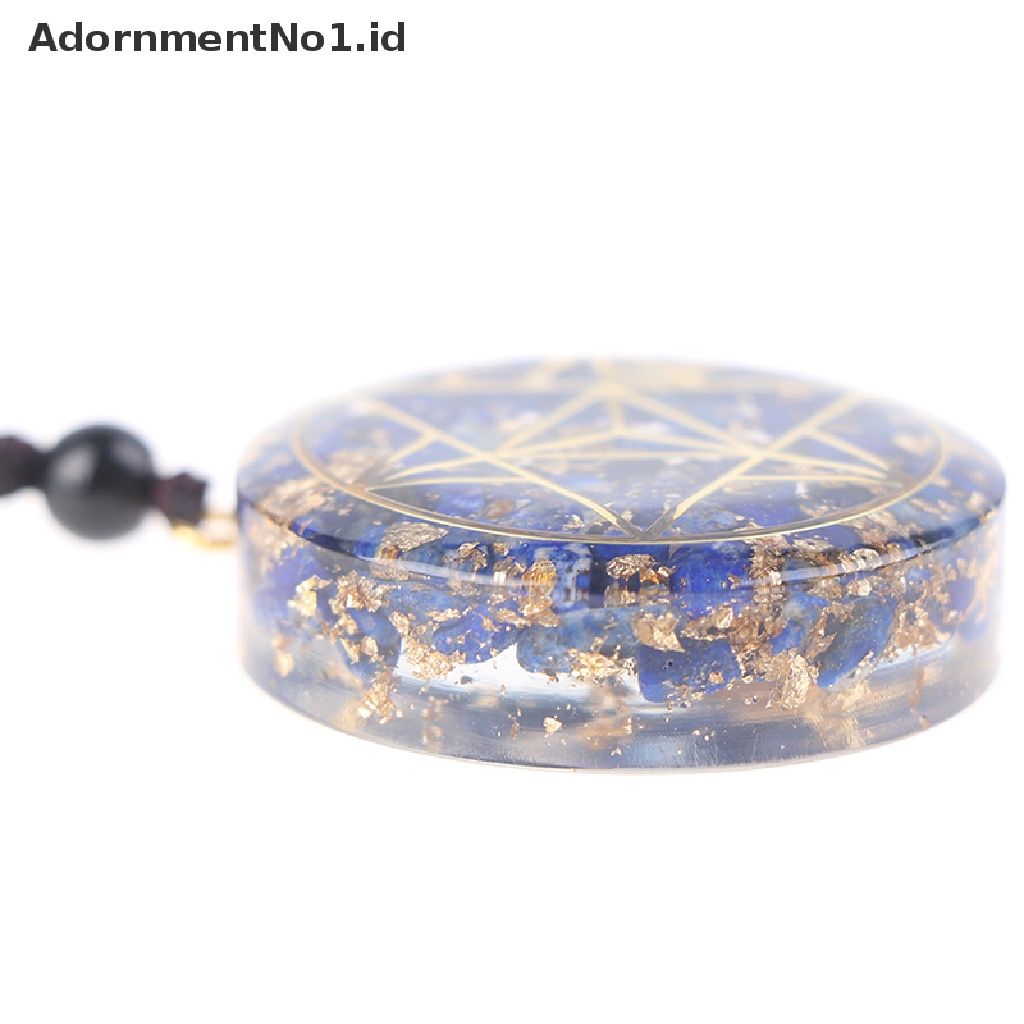 [AdornmentNo1] Baru Biru Orgonite Kristal Alami Tujuh Cakra Liontin Kalung Perhiasan Hadiah [ID]