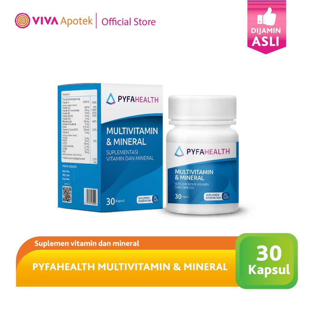 Jual Pyfahealth Multivitamin Mineral Suplemen Multivitamin Zinc