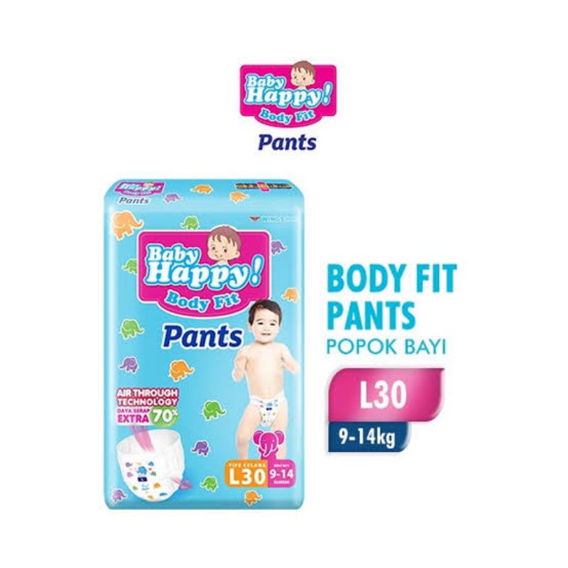 BABY HAPPY L 28 / PEMPERS BAYI TIPE CELANA / DIAPERS ANAK / POPOK BAYI L28