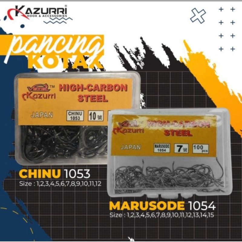 Mata Kail Pancing Ikan Carbon Kotak Kazurri 1054 ( 100pc )