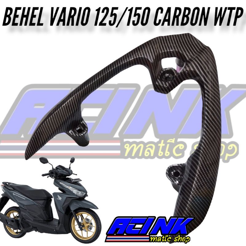 Behel begel planger pegangan jok belakang behel vario 125 150 LED karbon carbon