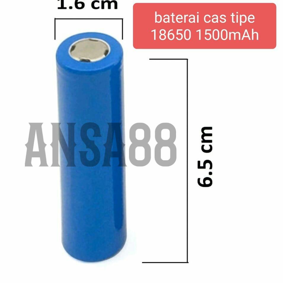 Jangan Sampai Kehabisan❄️ Baterai cas biru polos tipe 18650 1500mAh baterai senter taktikal baterai microphone baterai powerbank cas 18650