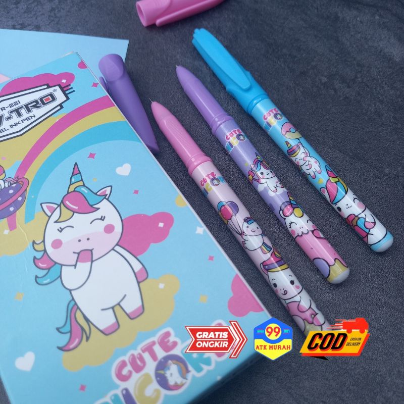 ( UNICORN )Pulpen gel Fancy/Gel ink pen/kuda pony/pulpen karakter