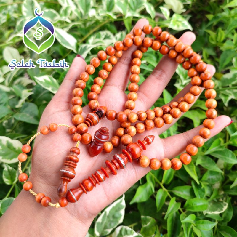Tasbih Agatis/Kayu Raja Super. Size 8mm, Bisa COD