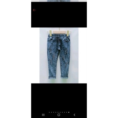 celana ripped jeans black snow anak cowo cewe unisex