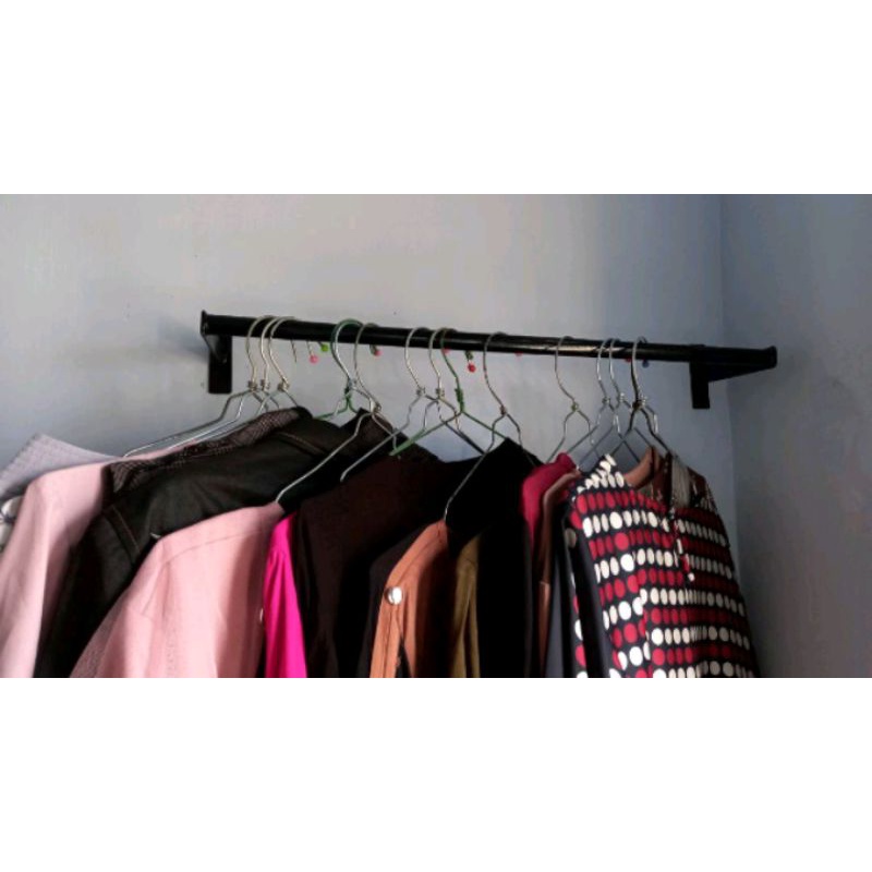 Gantungan Baju Dinding Tempel Castok Gantungan Baju Besi Dinding Cantelan Gantungan Handuk 1 Tingkat