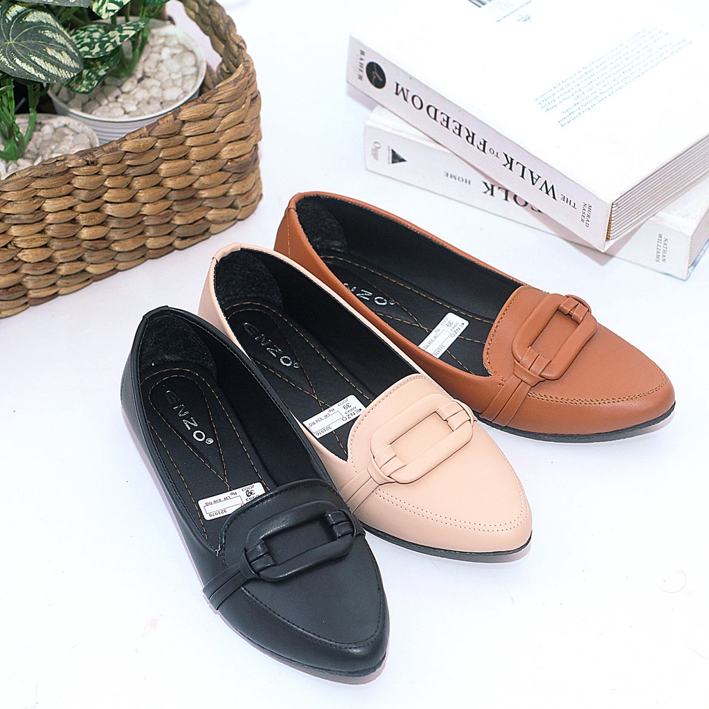 Sandal sepatu wanita flatshoes karet sendal kasual kekinian murah RR