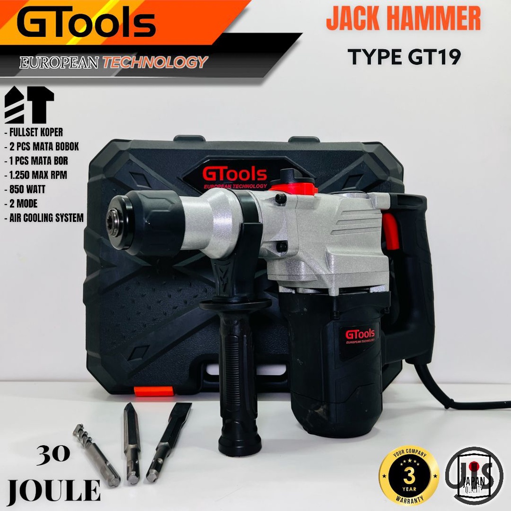 Mesin bobok beton gtools Eropa GT19 hammer drill bor tembok bobok